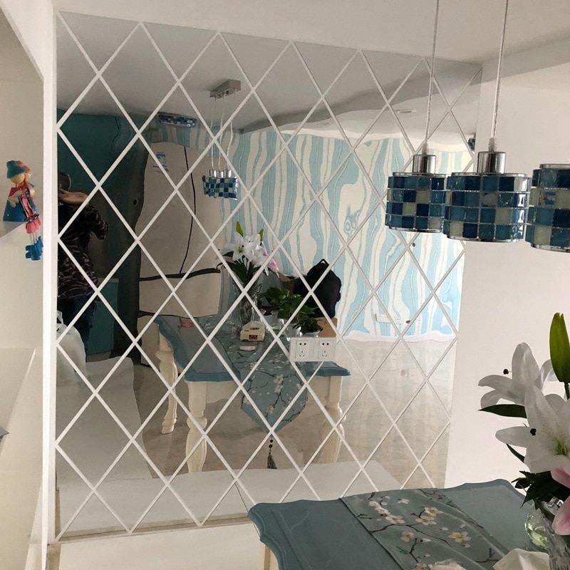 Diamond Self Adhesive Mirror Stickers