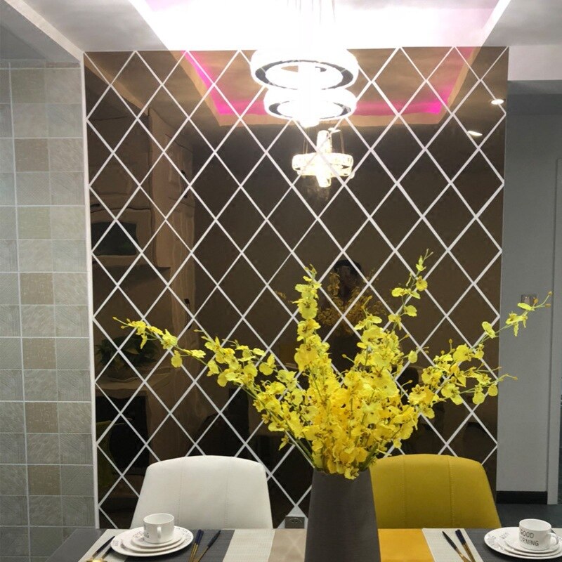 Diamond Self Adhesive Mirror Stickers