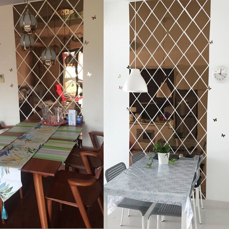 Diamond Self Adhesive Mirror Stickers