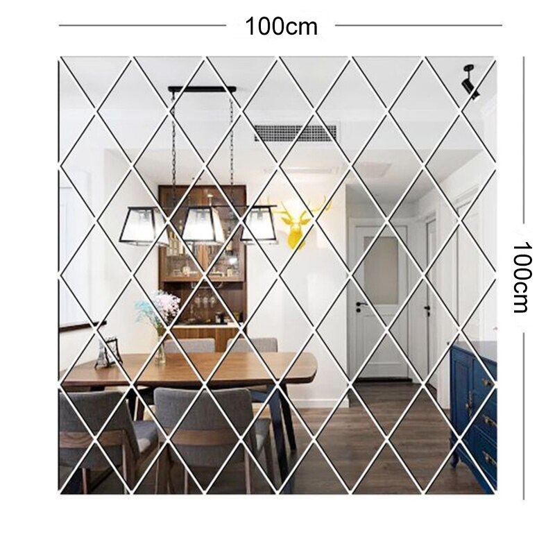 Diamond Self Adhesive Mirror Stickers