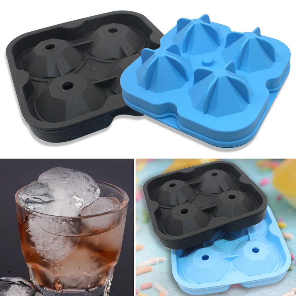 Diamond Shape Ice Maker 4 Grid Tray