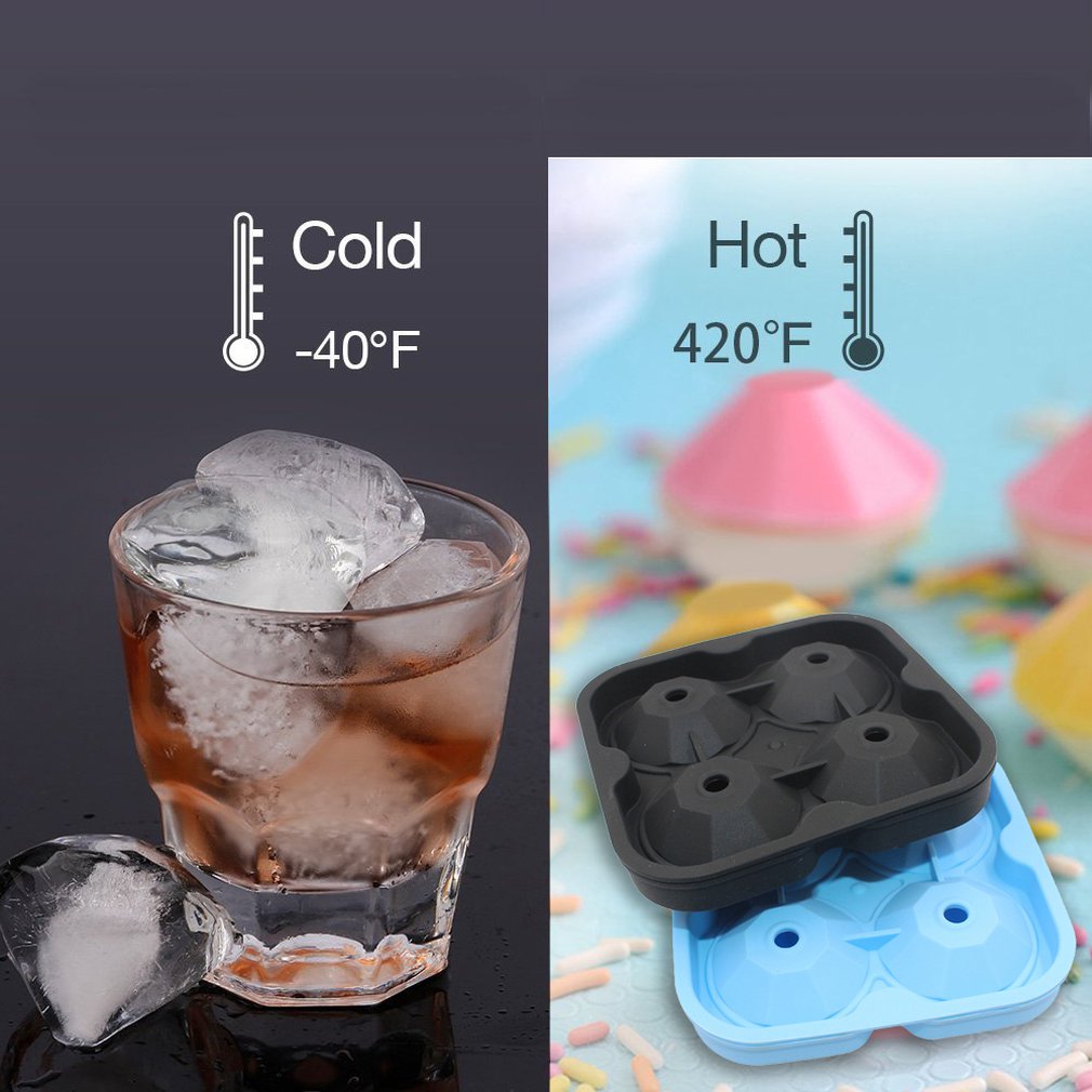 Diamond Shape Ice Maker 4 Grid Tray