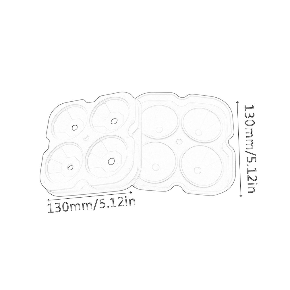 Diamond Shape Ice Maker 4 Grid Tray