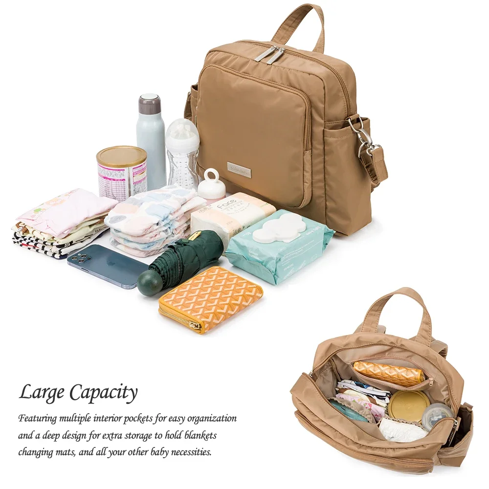 Diaper Bags for Mother Waterproof Large Capacity Solid Polyester Diaper Backpacks Travel Bag for Newborn Baby Diaper Bags for Mother Waterproof Large Capacity Solid Polyester Diaper Backpacks Travel Bag for Newborn Baby