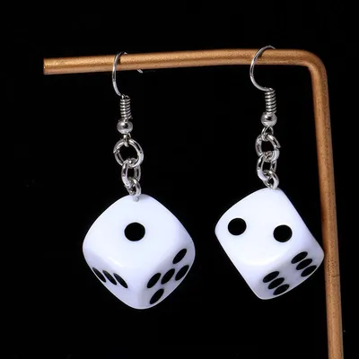 Dice Earrings Ladies Stylish Jewelry Dice Earrings Ladies Stylish Jewelry