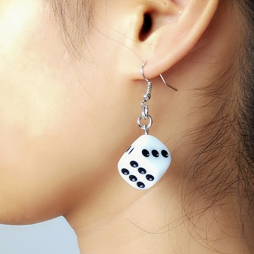 Dice Earrings Ladies Stylish Jewelry Dice Earrings Ladies Stylish Jewelry