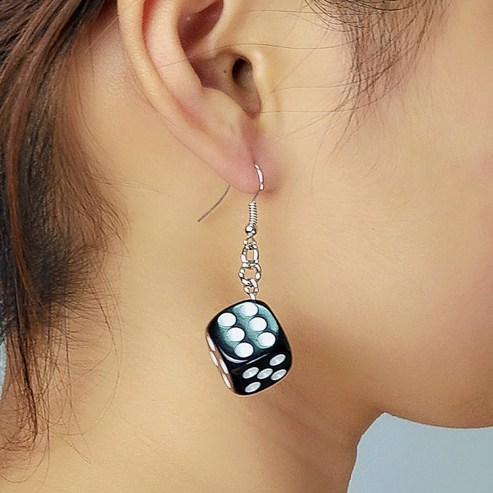 Dice Earrings Ladies Stylish Jewelry Dice Earrings Ladies Stylish Jewelry