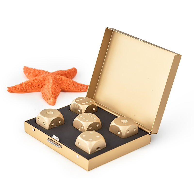 Dice Set Aluminum Whiskey Stones