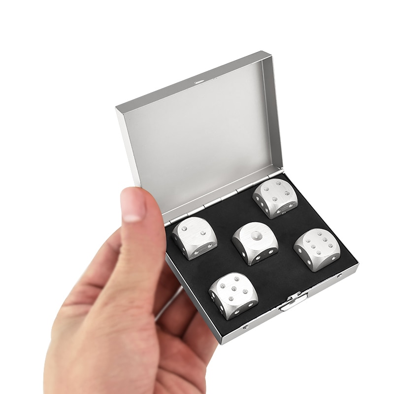 Dice Set Aluminum Whiskey Stones Dice Set Aluminum Whiskey Stones