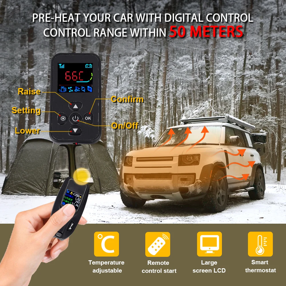 Diesel or Gasoline Dual Mode 12V 5Kw Automotive Parking Liquid Preheater Automotive Engine Electric Vehicle Fuel Heater
