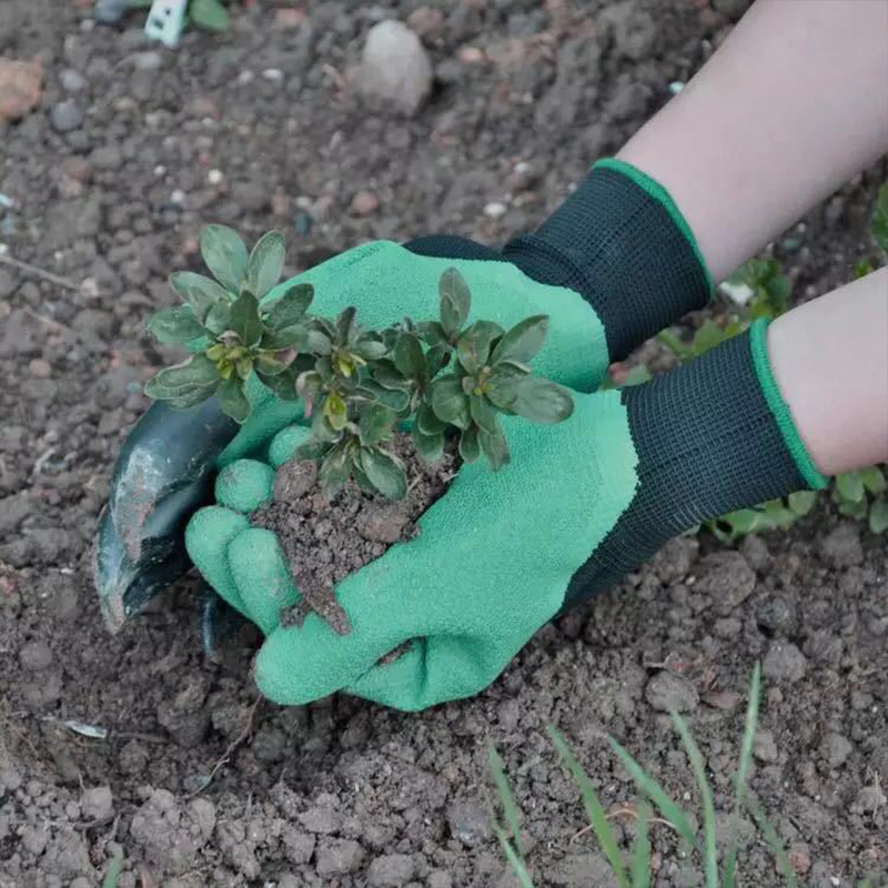 Digging Gloves with Fingertip Claws