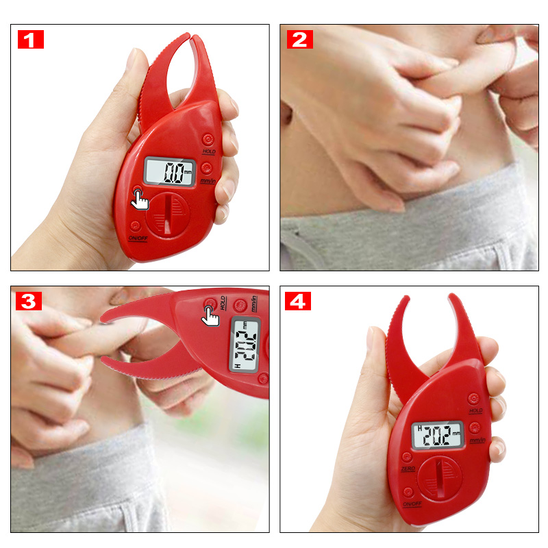Digital Body Fat Caliper Measurement Tool