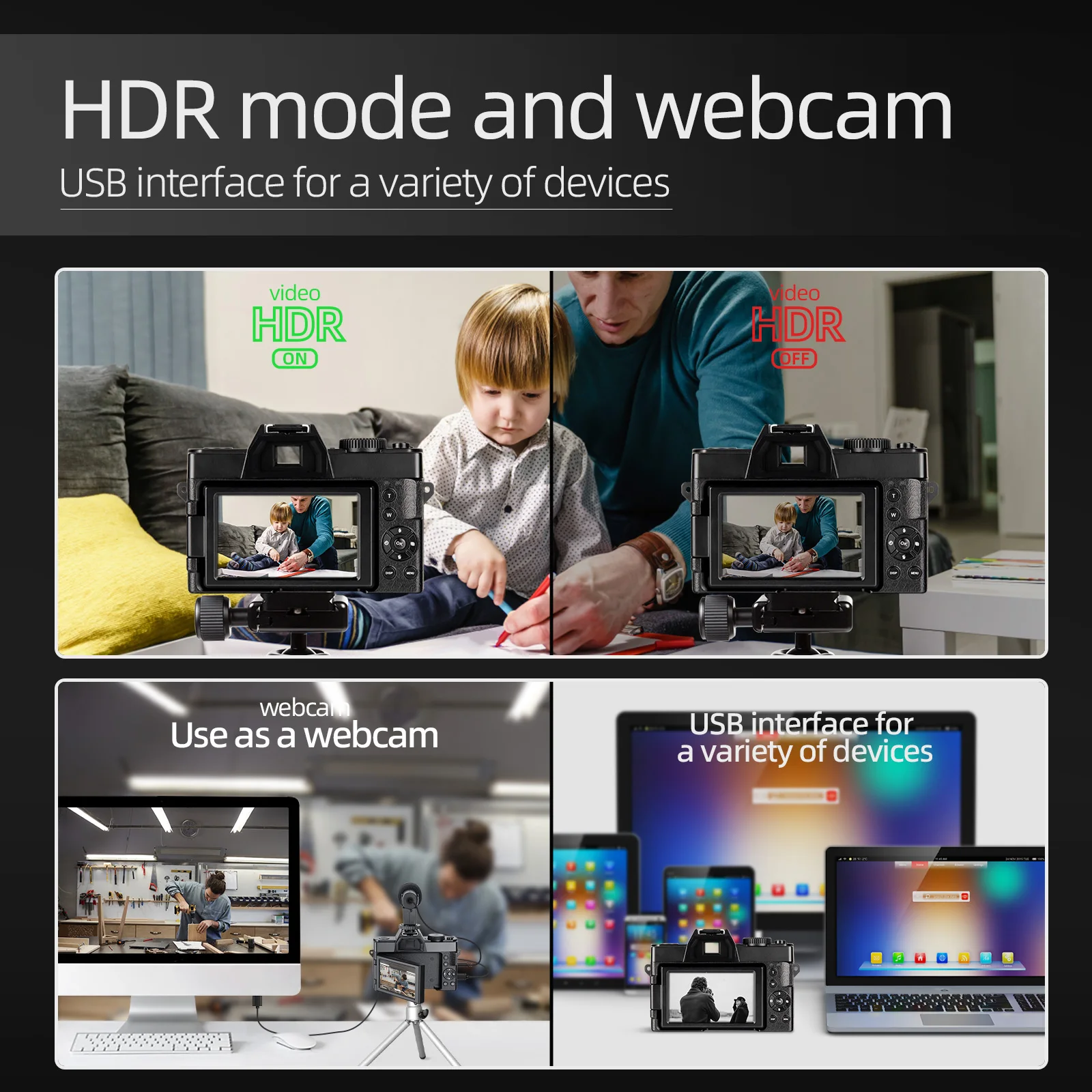 Digital Camera for Photography and Video 16X Digital Zoom 4K 48MP Vlogging Camera for with 180° Flip Screen Digital Camera for Photography and Video 16X Digital Zoom 4K 48MP Vlogging Camera for with 180° Flip Screen