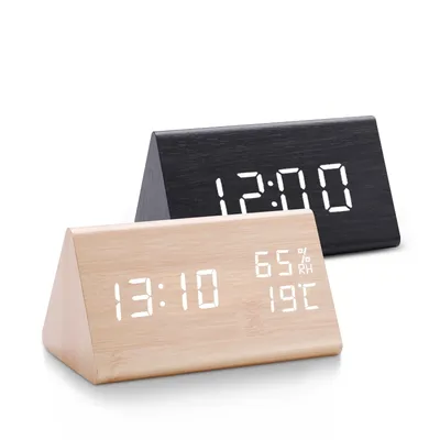 Digital Clock LED Wooden Alarm Clock Table Sound Control Electronic Clocks Desktop USB/AAA Powered Desperadoes Home Digital Clock LED Wooden Alarm Clock Table Sound Control Electronic Clocks Desktop USB/AAA Powered Desperadoes Home
