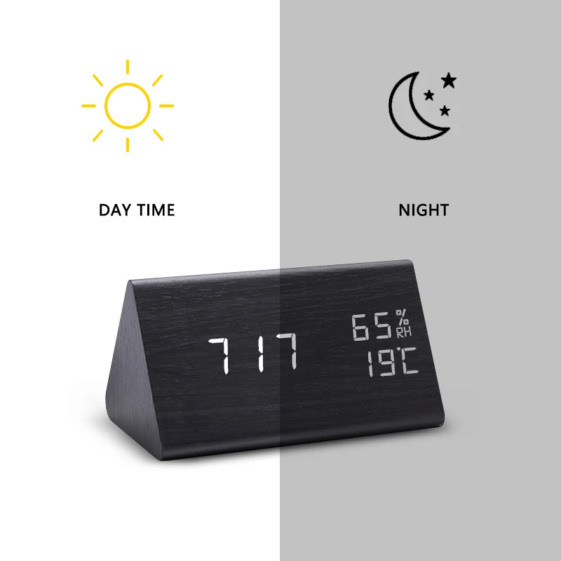 Digital Clock LED Wooden Alarm Clock Table Sound Control Electronic Clocks Desktop USB/AAA Powered Desperadoes Home Digital Clock LED Wooden Alarm Clock Table Sound Control Electronic Clocks Desktop USB/AAA Powered Desperadoes Home