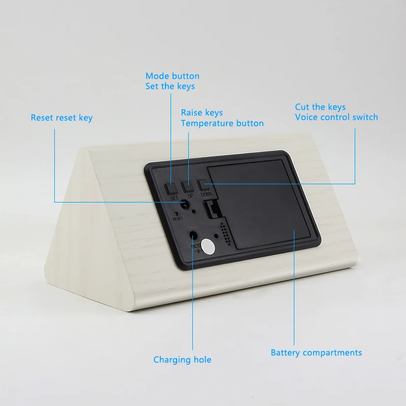 Digital Clock LED Wooden Alarm Clock Table Sound Control Electronic Clocks Desktop USB/AAA Powered Desperadoes Home Digital Clock LED Wooden Alarm Clock Table Sound Control Electronic Clocks Desktop USB/AAA Powered Desperadoes Home