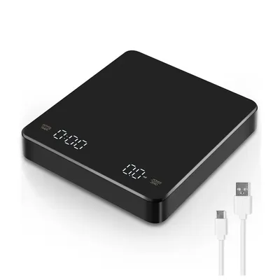 Digital Coffee Scale with Timer LED Screen Espresso USB 3kg Max.Weighing 0.1g High Precision Measures in Oz/ml/g