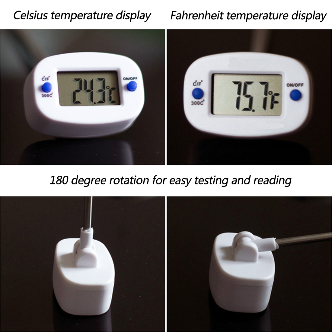 Digital Cooking Thermometer Steel Probe Digital Cooking Thermometer Steel Probe