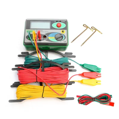 Digital Earth Ground Resistance Meter Megohmmeter 0-2000 Ohm Instruments Inspection Electrician Resistance Tester