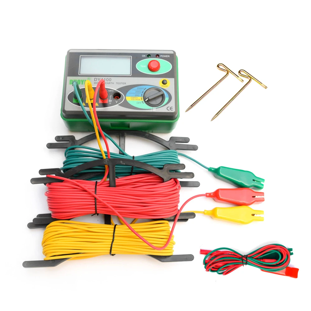 Digital Earth Ground Resistance Meter Megohmmeter 0-2000 Ohm Instruments Inspection Electrician Resistance Tester Digital Earth Ground Resistance Meter Megohmmeter 0-2000 Ohm Instruments Inspection Electrician Resistance Tester