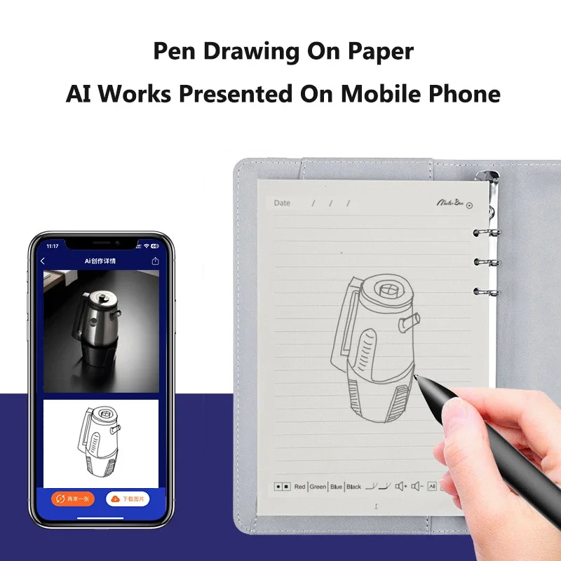 Digital Handwriting Note Book Smart Sync Pen Diary Writing Set Cloud Notebook AI,Voice Drawing Bluetooth Real-time Digital Handwriting Note Book Smart Sync Pen Diary Writing Set Cloud Notebook AI,Voice Drawing Bluetooth Real-time