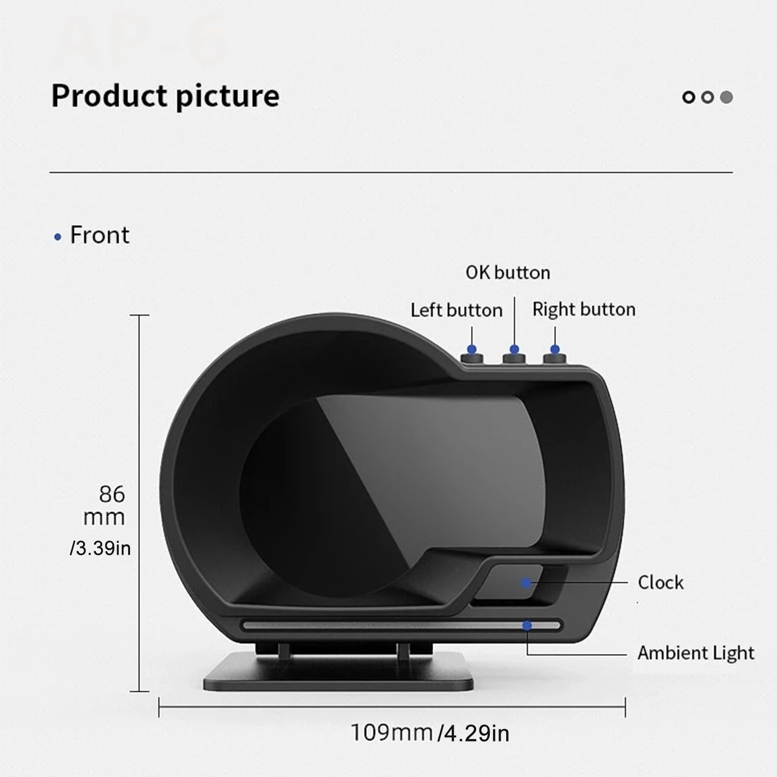 Digital Head‑Up Displayer Speed Warning Head Up Display OBD2+GPS Smart Gauge Car HUD Speedometer Turbo RPM Alarm for