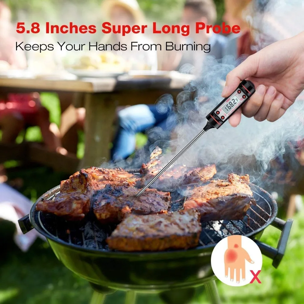 Digital Instant Read Meat Thermometer Kitchen BBQ Grill Thermometer Probe Water Milk Meat Turkey Thermometer Tool