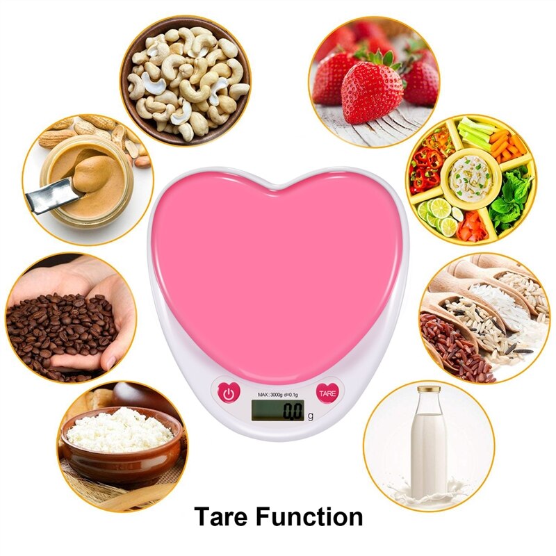 Digital Kitchen Weighing Scale With Heart Shape Digital Kitchen Weighing Scale With Heart Shape