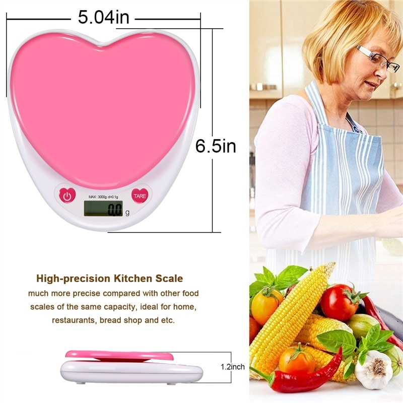 Digital Kitchen Weighing Scale With Heart Shape Digital Kitchen Weighing Scale With Heart Shape