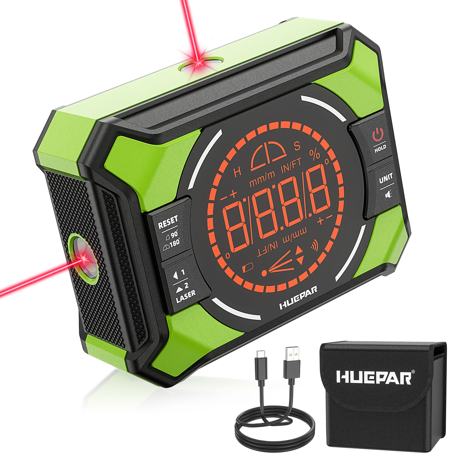 Digital Laser Angle Gauge Electronic Protractor Angle Finder With LCD display Screen & Magnetic Inclinometer Laser Dot Digital Laser Angle Gauge Electronic Protractor Angle Finder With LCD display Screen & Magnetic Inclinometer Laser Dot