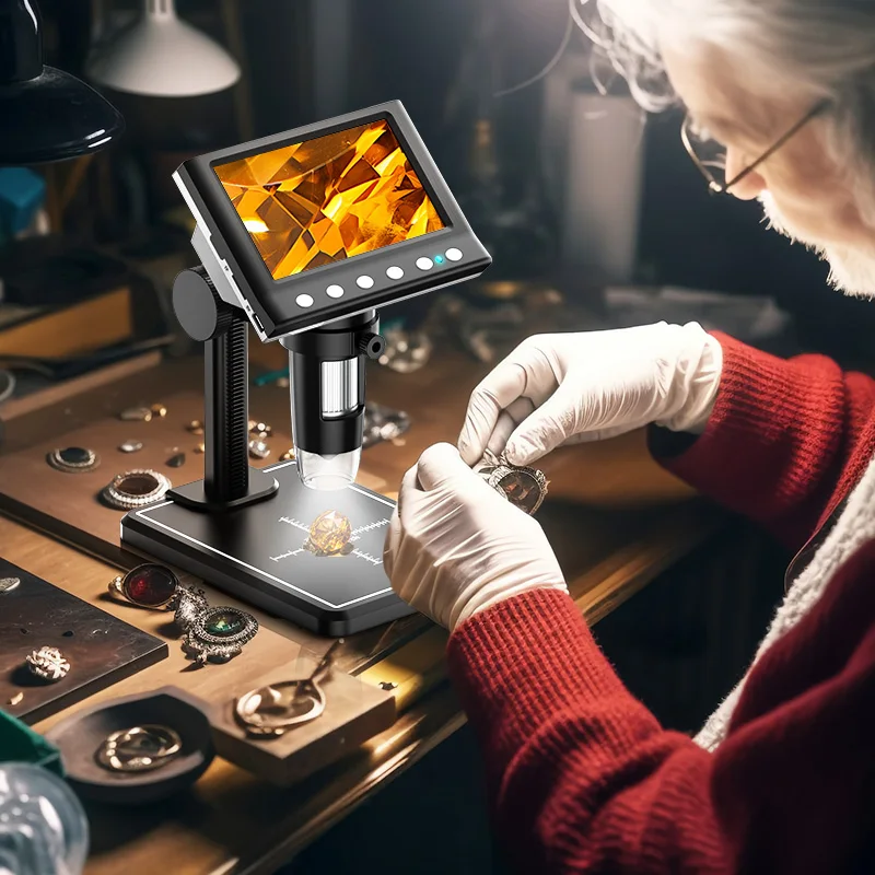Digital Microscope 1000X Coin Microscope 1080P Video Microscope for Adult Soldering With 8 LEDs Digital Microscope 1000X Coin Microscope 1080P Video Microscope for Adult Soldering With 8 LEDs