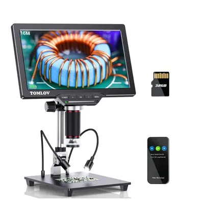 Digital Microscope 10.1 Inch Screen HDMI For Soldering Electronic Video Microscope 16MP Magnifier Repair Tool with 32GB