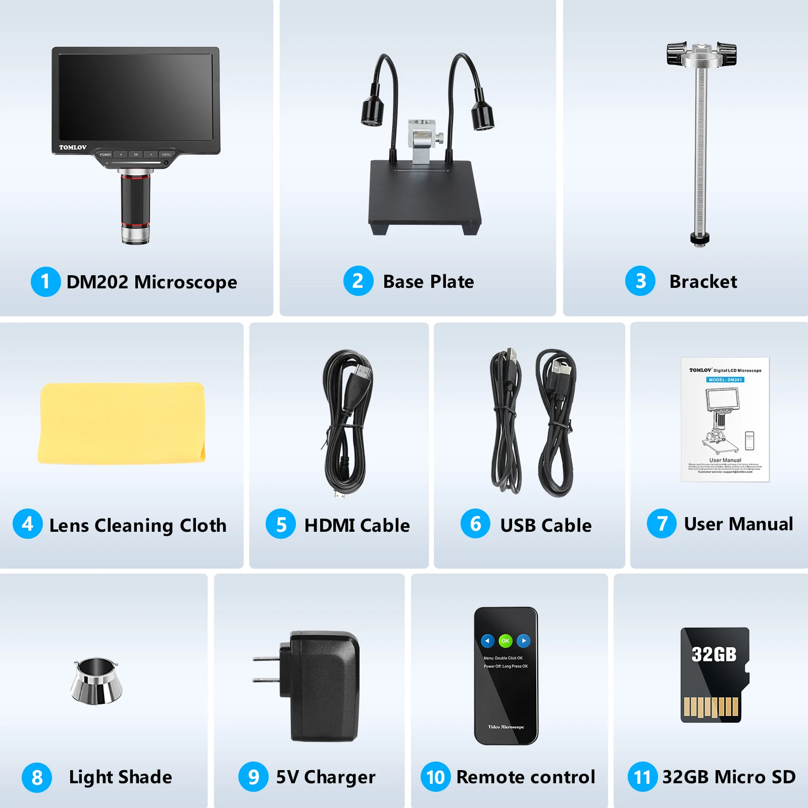 Digital Microscope 10.1 Inch Screen HDMI For Soldering Electronic Video Microscope 16MP Magnifier Repair Tool with 32GB