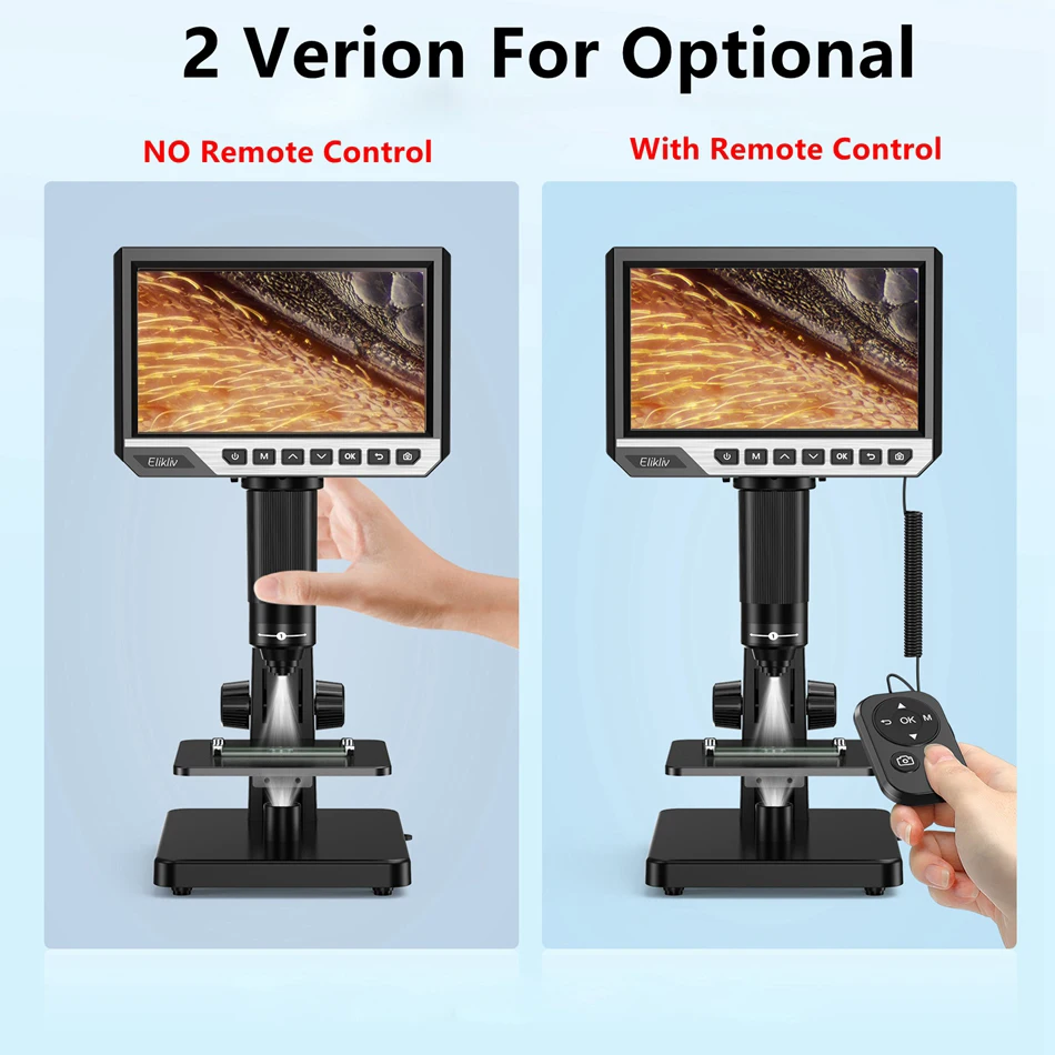 Digital Microscope 2000X 7″ IPS 12MP 1080P Lab Biological Microscope Camera Dual Lens With Remote Control Digital Microscope 2000X 7″ IPS 12MP 1080P Lab Biological Microscope Camera Dual Lens With Remote Control
