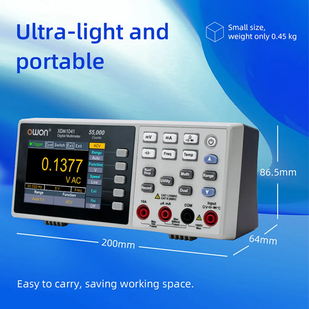 Digital Multimeter Portable Bench LCD Multimeter True RMS AC/DC Current Voltage USB Tester Meter Digital Multimeter Portable Bench LCD Multimeter True RMS AC/DC Current Voltage USB Tester Meter