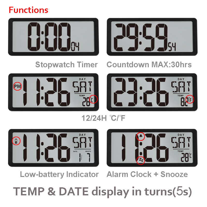 Digital Wall Watch Large Display Digital Wall Watch Large Display