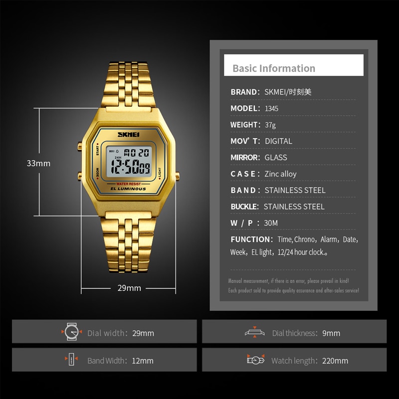 Digital Watch Women's Luxury Wristwatch Digital Watch Women's Luxury Wristwatch
