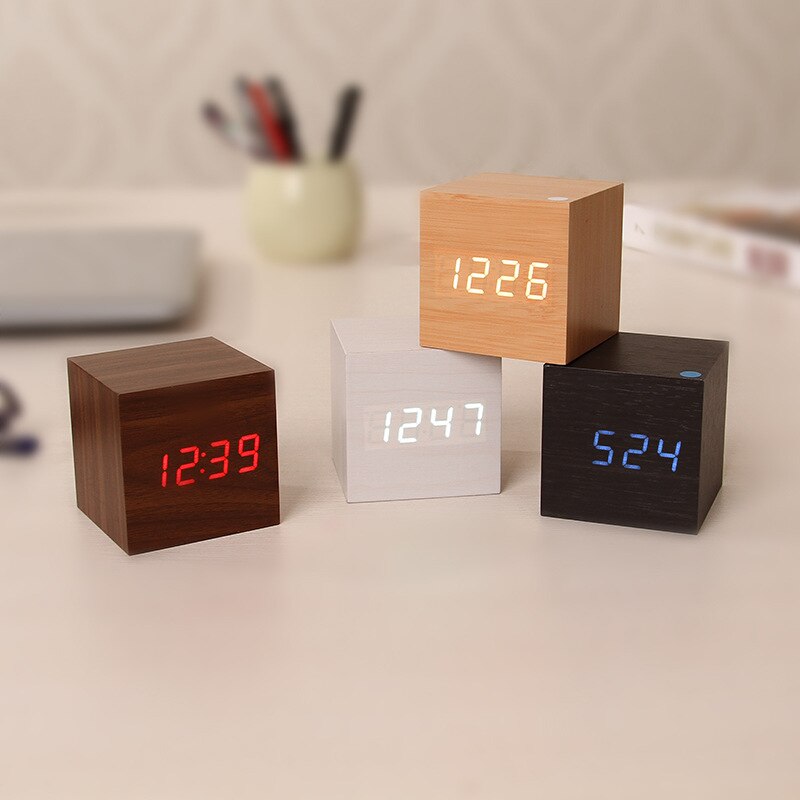 Digital Wood Clock LED Alarm Clock Digital Wood Clock LED Alarm Clock