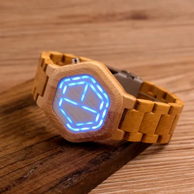 Digital Wooden Watch for Men Digital Wooden Watch for Men