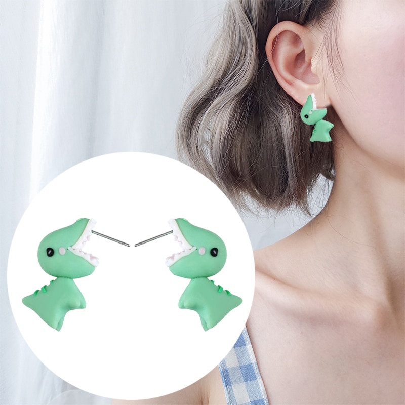 Dino Earrings Funny Fashion Accessory Dino Earrings Funny Fashion Accessory