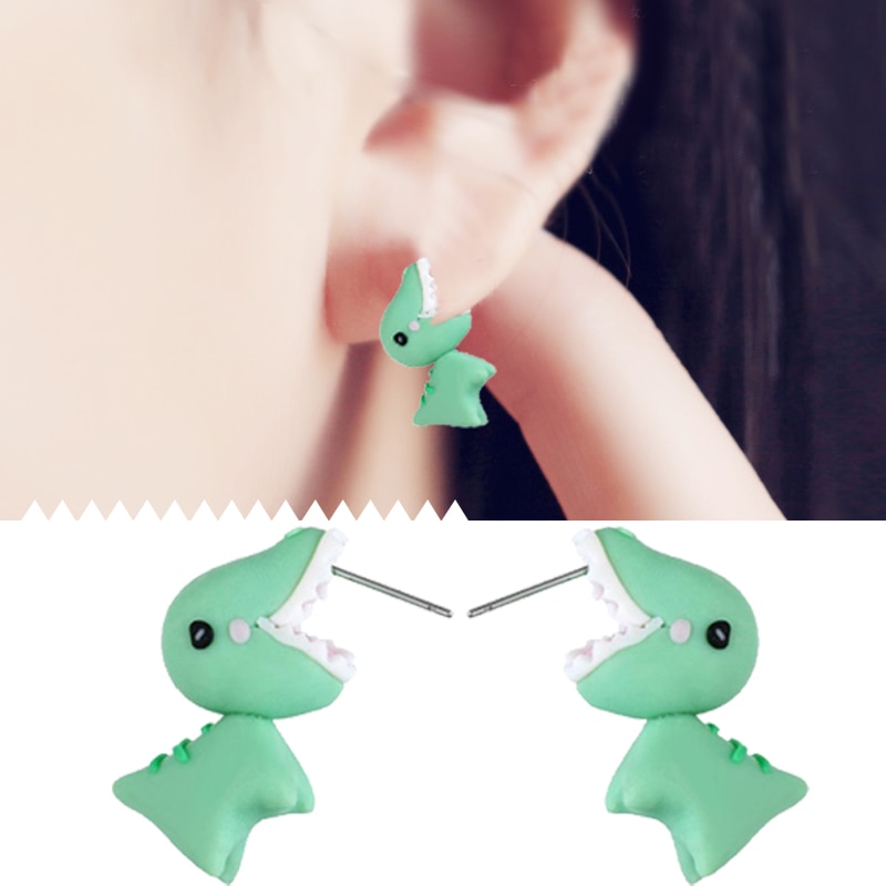 Dino Earrings Funny Fashion Accessory Dino Earrings Funny Fashion Accessory