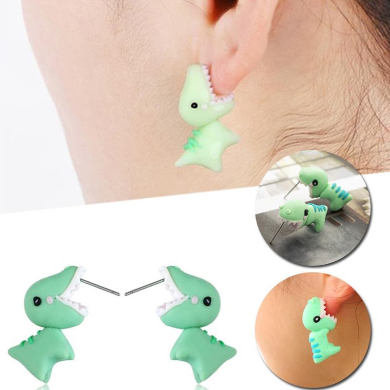 Dino Earrings Funny Fashion Accessory Dino Earrings Funny Fashion Accessory