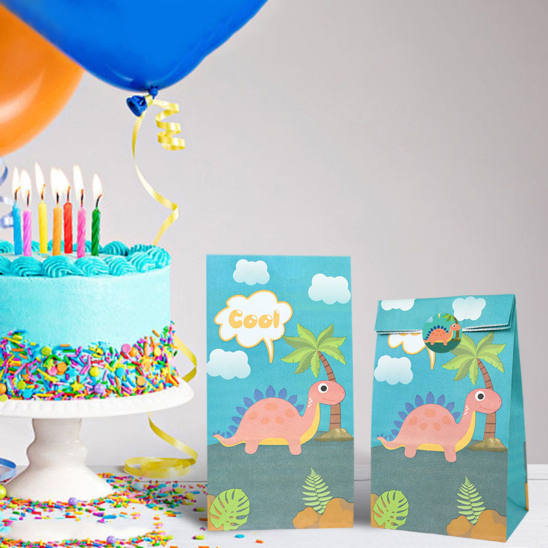 Dinosaur Candy Bags with Stickers (12Pcs) Dinosaur Candy Bags with Stickers (12Pcs)