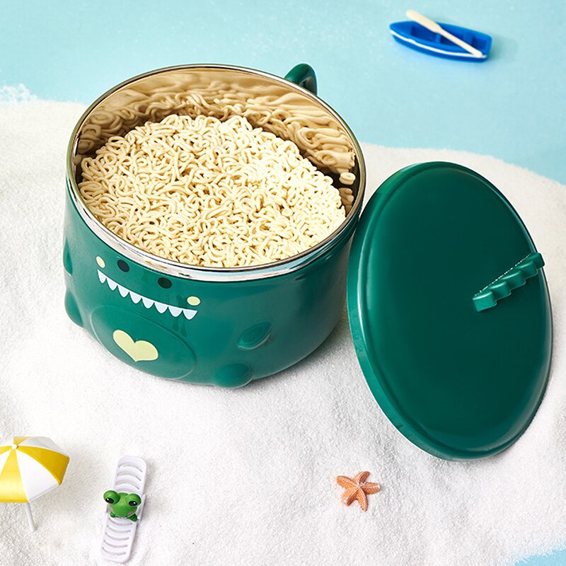 Dinosaur Design Ramen Bowl with Lid Dinosaur Design Ramen Bowl with Lid