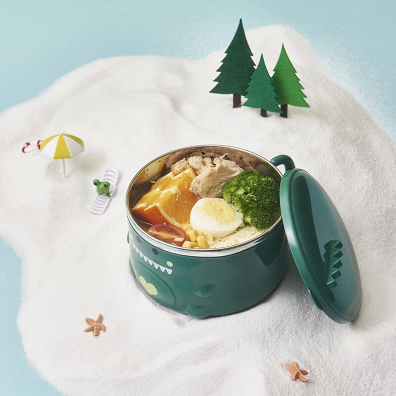 Dinosaur Design Ramen Bowl with Lid Dinosaur Design Ramen Bowl with Lid