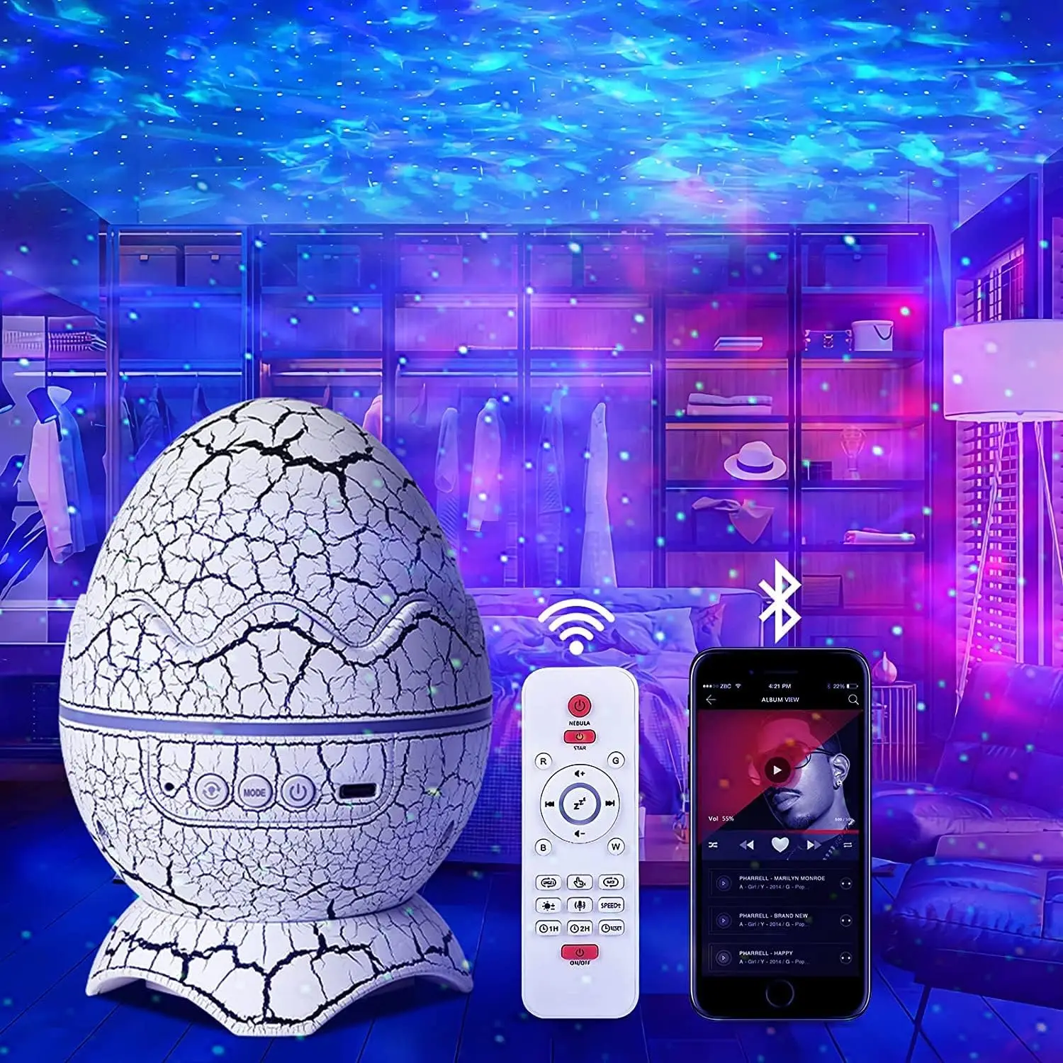 Dinosaur Egg Galaxy Projector – Space Buddy Star Projector Night Light for Kids Adults Bedroom Astronaut Projector with Dinosaur Egg Galaxy Projector – Space Buddy Star Projector Night Light for Kids Adults Bedroom Astronaut Projector with
