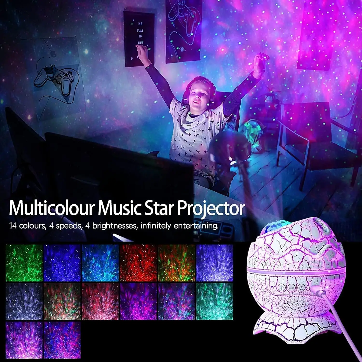 Dinosaur Egg Galaxy Projector – Space Buddy Star Projector Night Light for Kids Adults Bedroom Astronaut Projector with Dinosaur Egg Galaxy Projector – Space Buddy Star Projector Night Light for Kids Adults Bedroom Astronaut Projector with