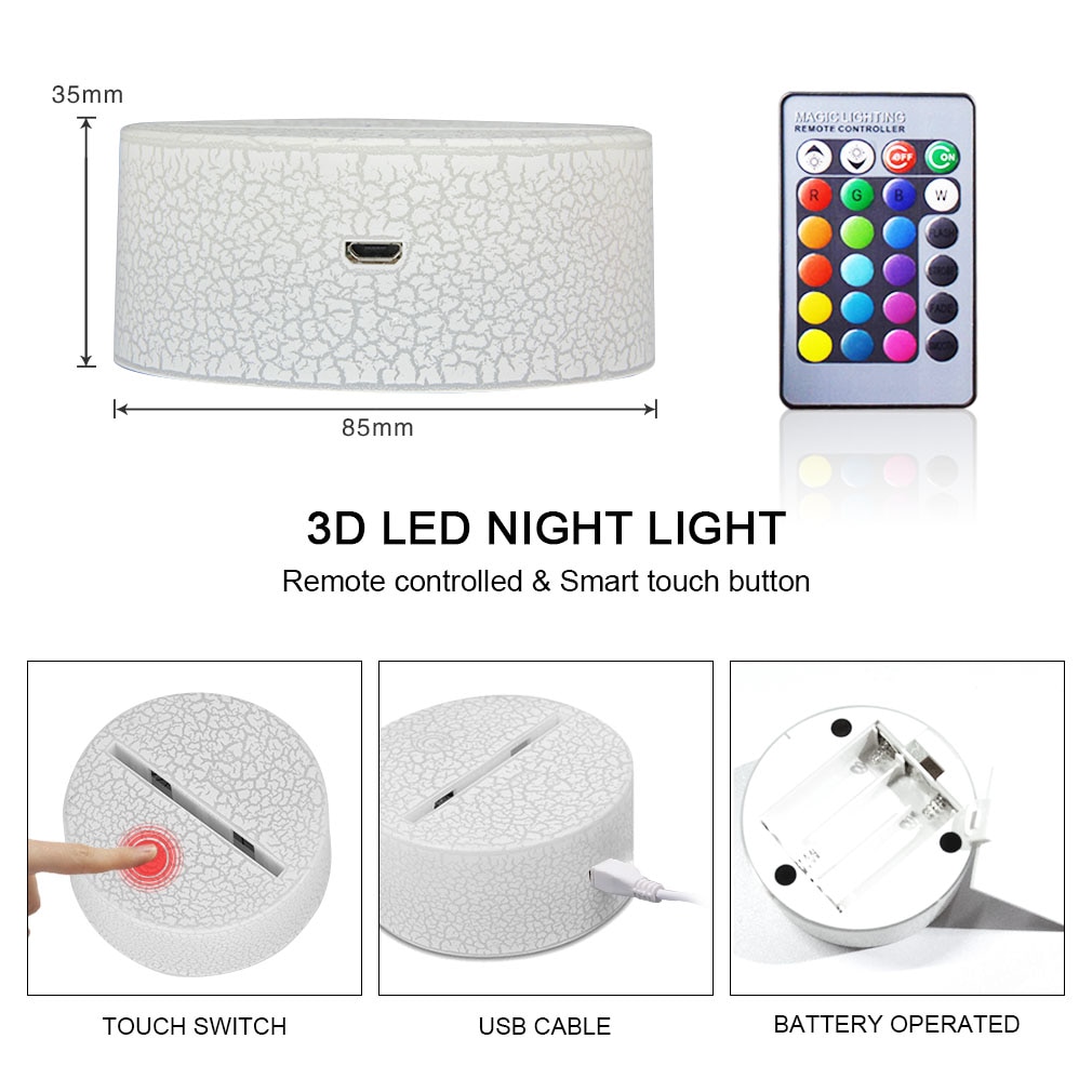 Dinosaur Night Light 3D LED Lamp Dinosaur Night Light 3D LED Lamp