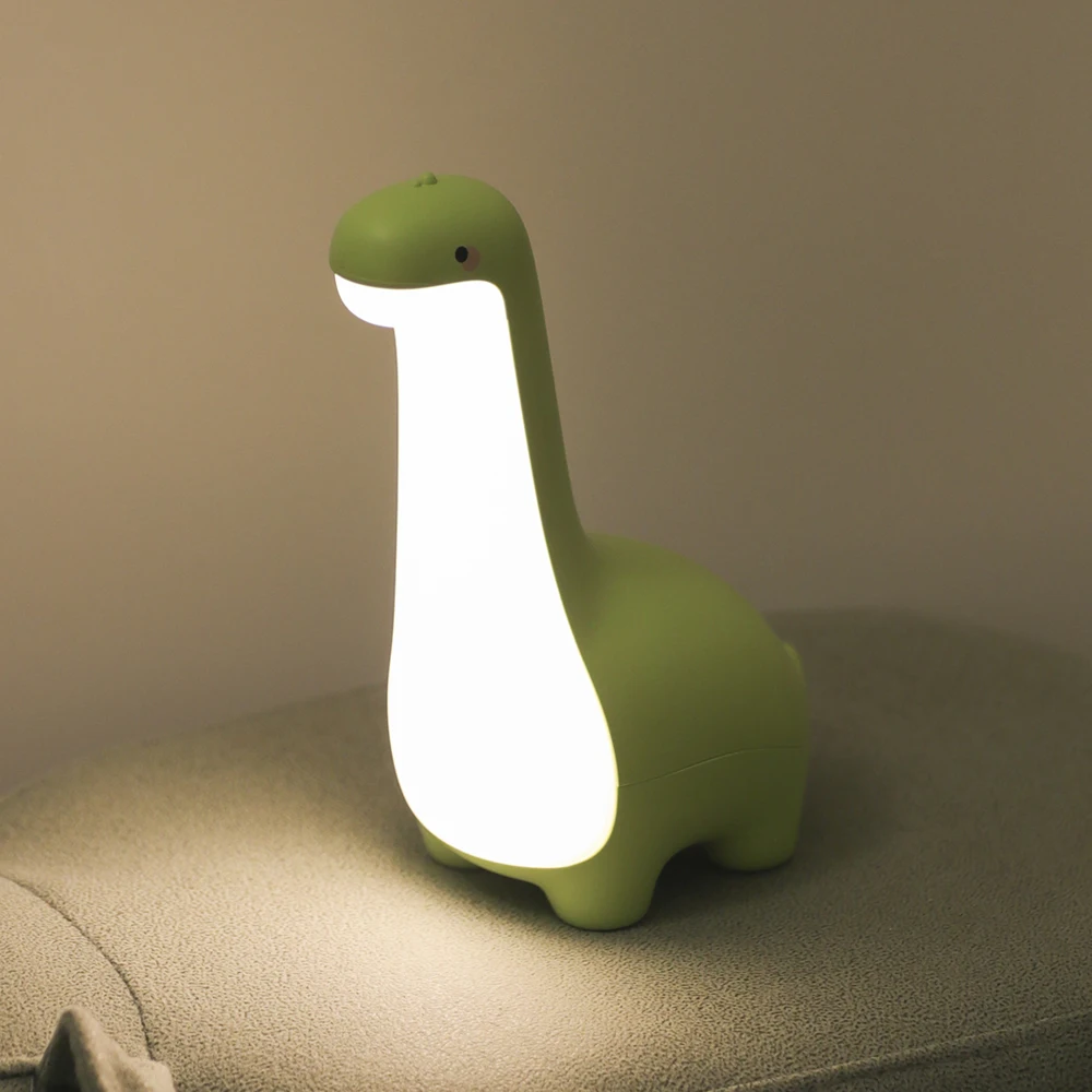 Dinosaur Night Light Cute Children's Night Light Eye Protection Bedside Timing Lamp USB Charging Room Decoration