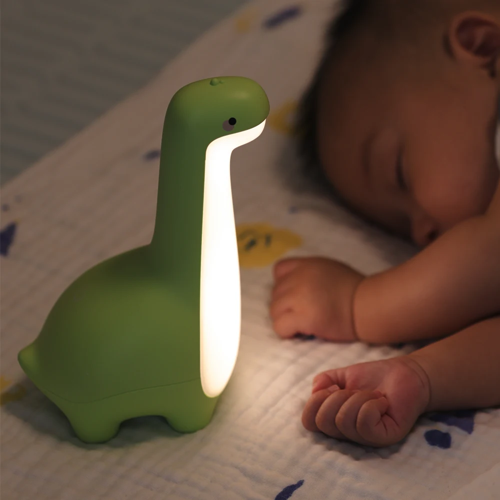 Dinosaur Night Light Cute Children's Night Light Eye Protection Bedside Timing Lamp USB Charging Room Decoration